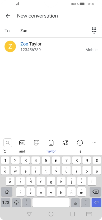 Press the required contact.