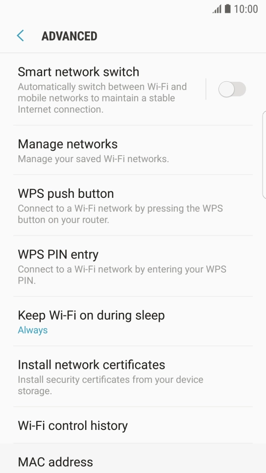 Press the indicator next to 