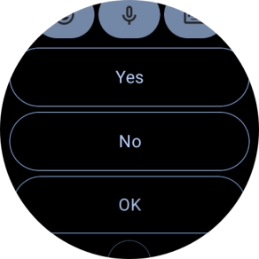 Press the required reply.