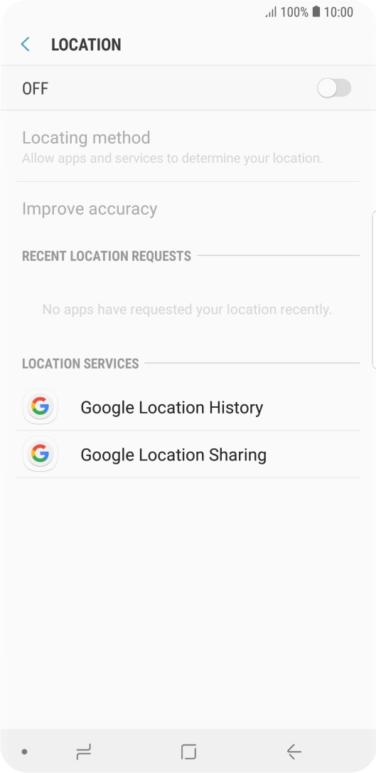 Press the indicator to turn the function on or off.