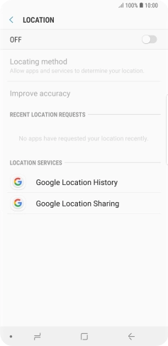 Press the indicator to turn the function on or off.