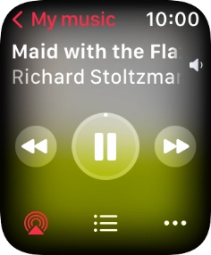 Turn the Digital Crown to select the required volume.