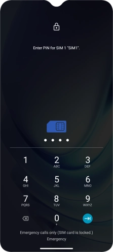 If you're asked to key in your PIN, do so and press the confirm icon. The default PIN is 1111.