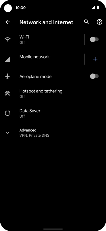 Press Hotspot and tethering.