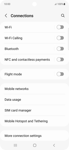 Press Mobile networks.