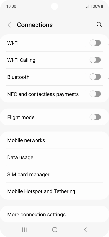 Press Mobile networks.