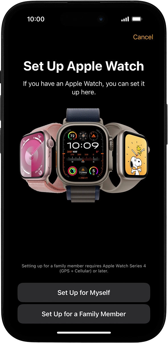 On your phone: When this screen is displayed, your Apple Watch is connected to your phone.