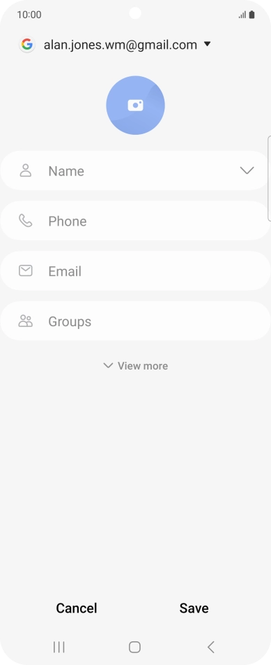Press Name and key in the required name.