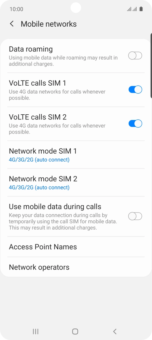 Press Access Point Names.