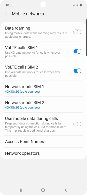 Press Access Point Names.