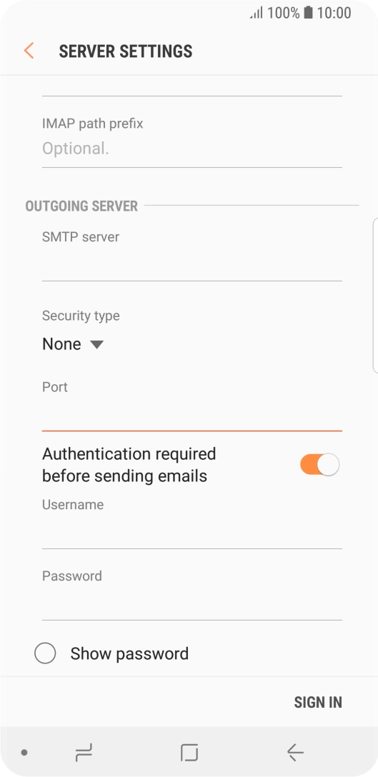 Press the field below 