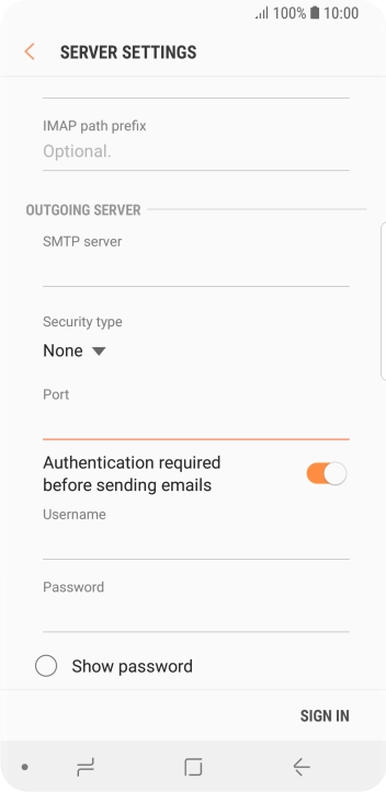 Press the field below 