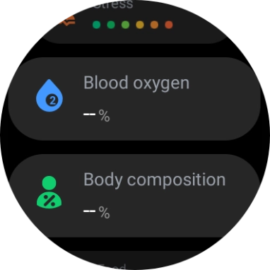 Press Blood oxygen.