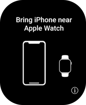Place your Apple Watch next to your phone.