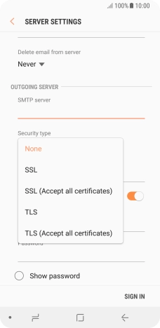 Press None to turn off the function.
