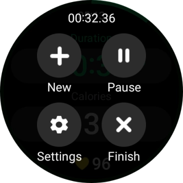 Press Pause to pause activity.