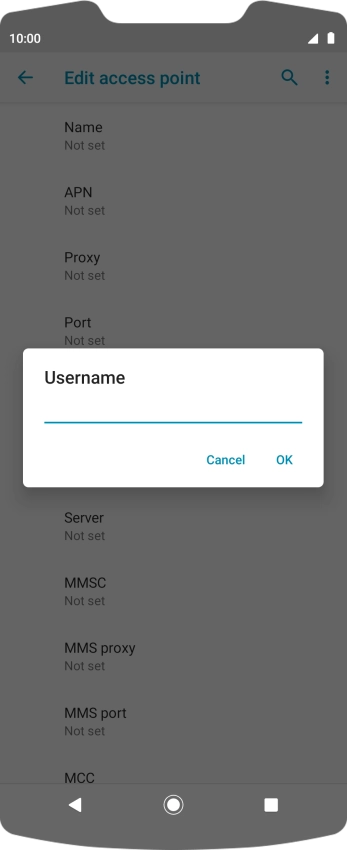 Key in eesecure and press OK.