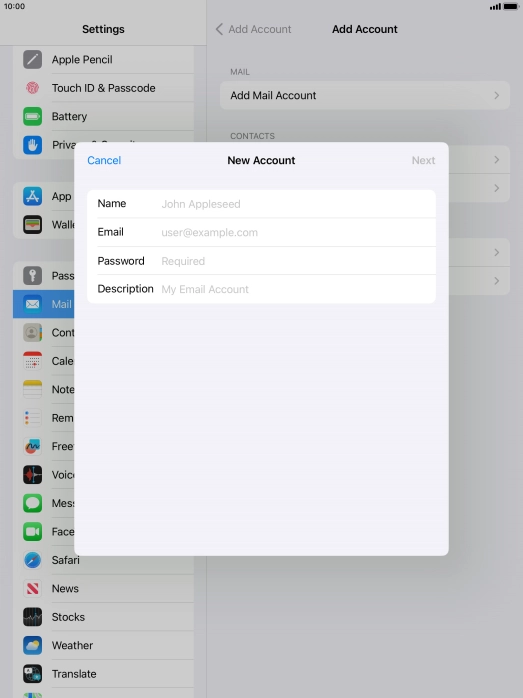 Press Name and key in the required sender name.