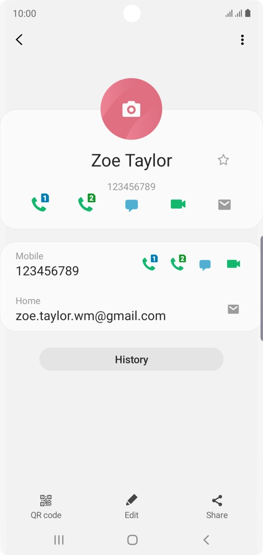 Press the call icon next to the required SIM.