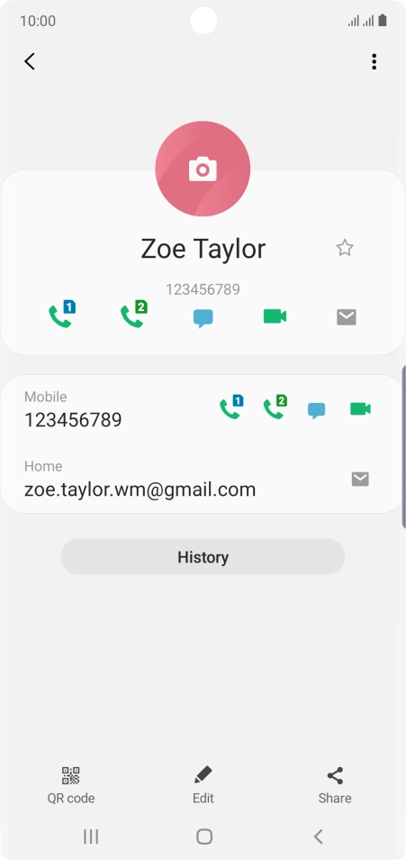 Press the call icon next to the required SIM.