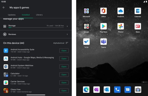 Press the required app.