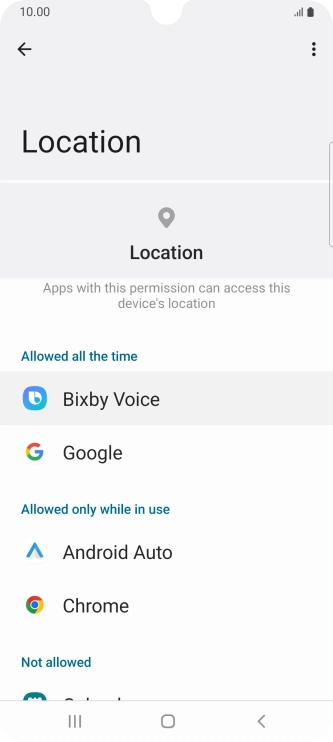 Press the required app.