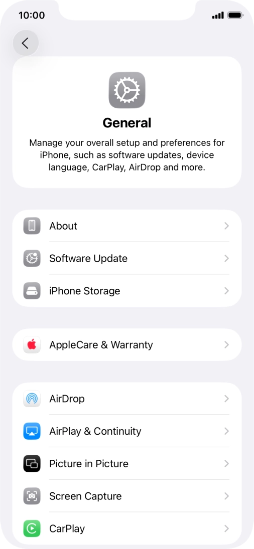 Press Software Update. If a new software version is available, it's displayed. Follow the instructions on the screen to update the phone software.