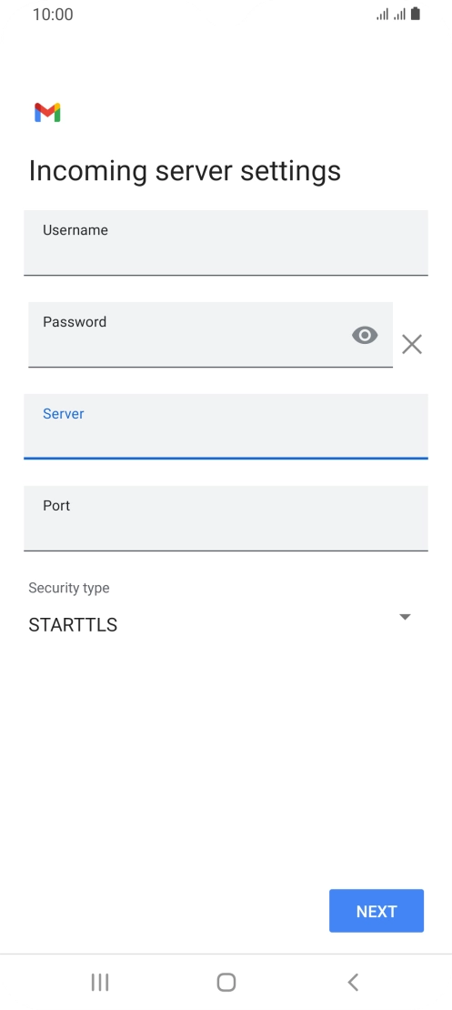 Press the field below 