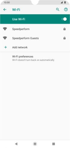 Press the required Wi-Fi network.