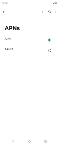 Press the field next to the data connection to activate it.