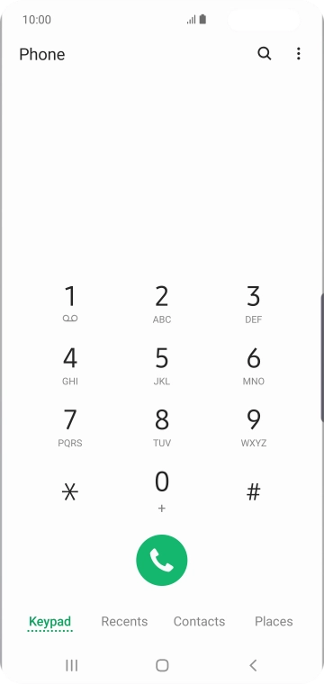 Press the menu icon.