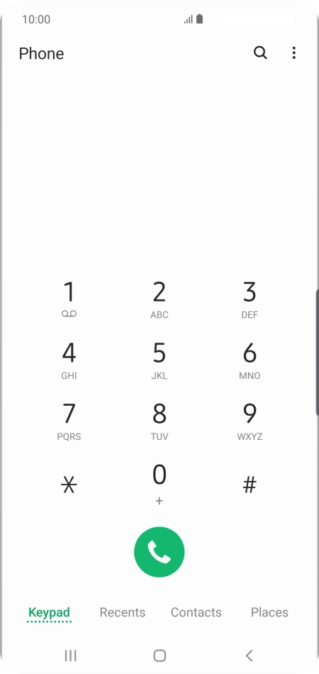 Press the menu icon.