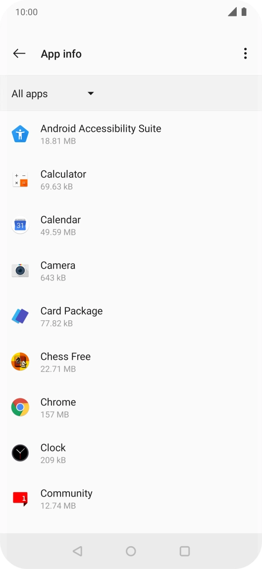 Press the required app.