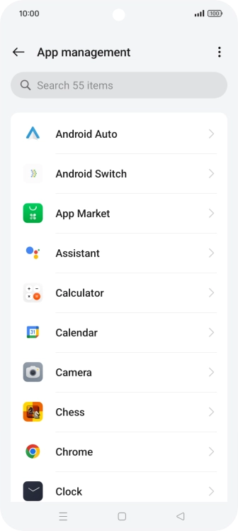 Press the required app.