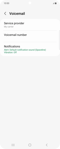 Press Voicemail number.