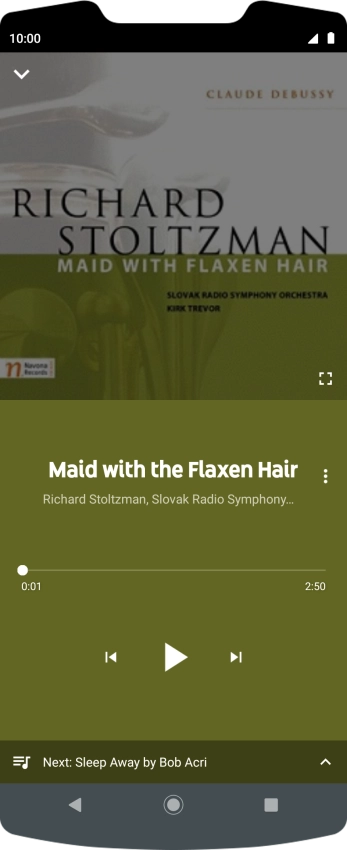 Press arrow right to go to the next audio file.