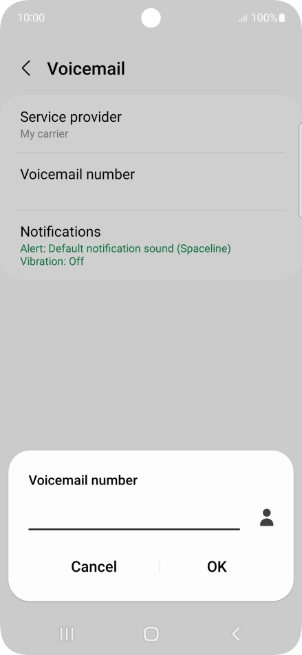 Key in +447953222222 and press OK.