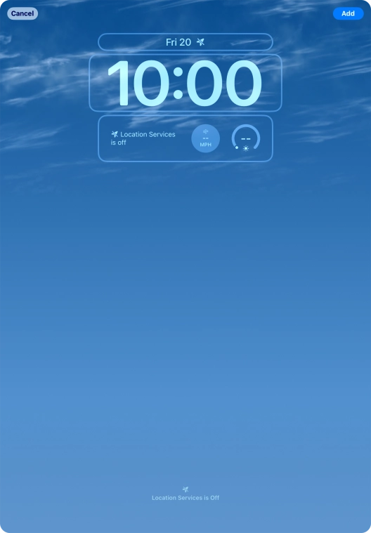 To customise the way the lock screen date is displayed, press the date widget and follow the instructions on the screen to find the required widget display mode.