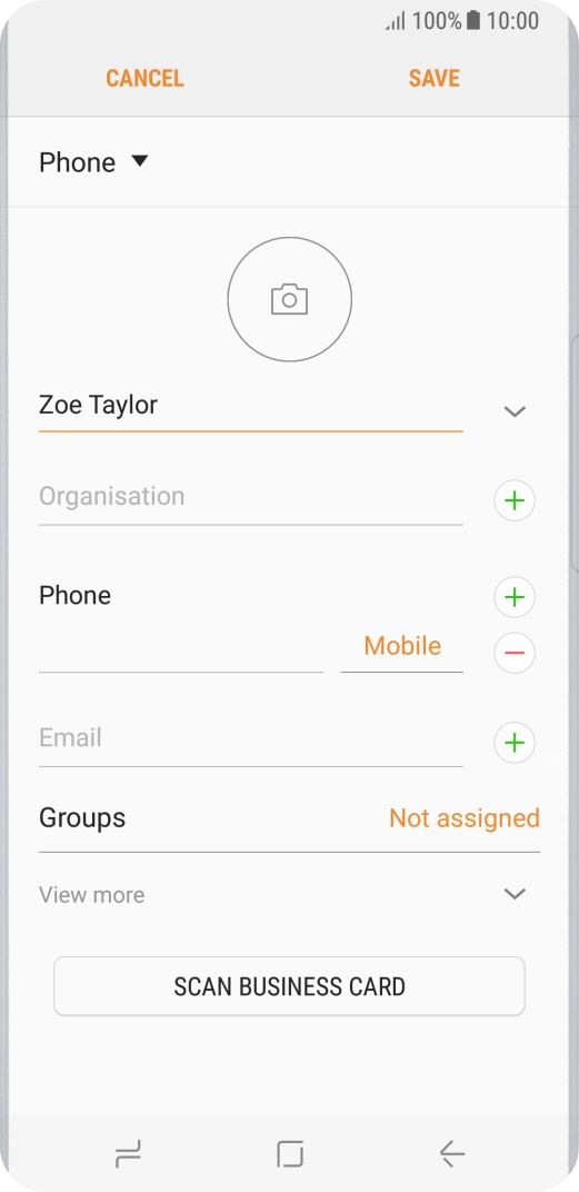 Press the field below 