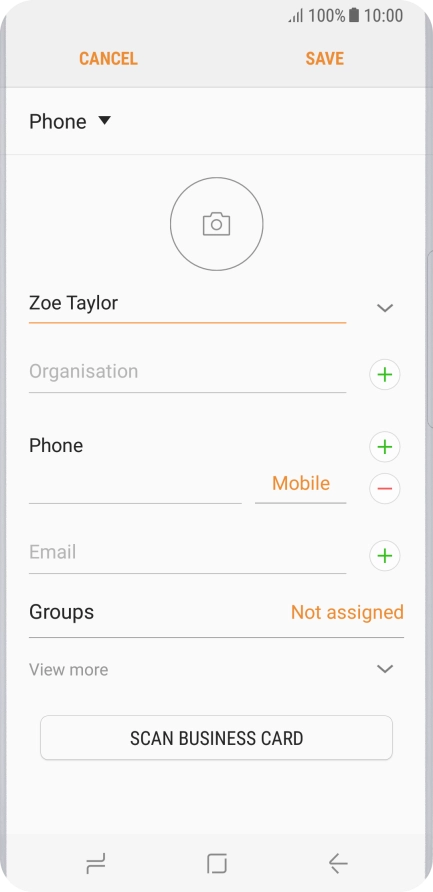 Press the field below 