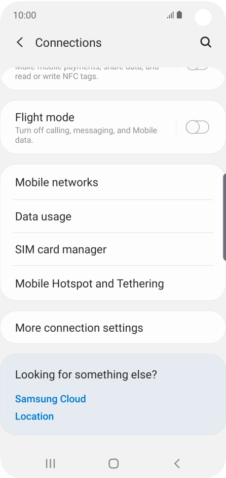 Press Mobile Hotspot and Tethering.