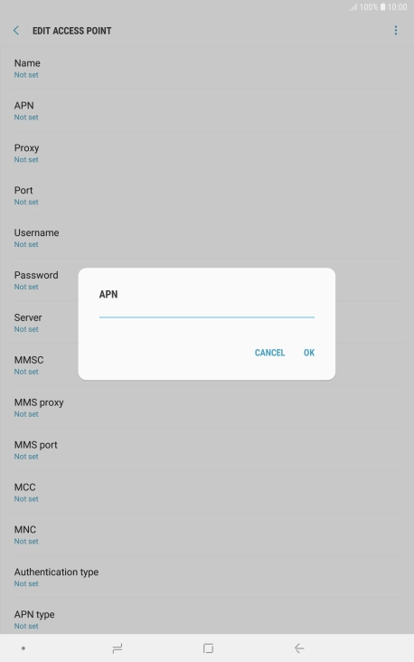 Key in everywhere and press OK.