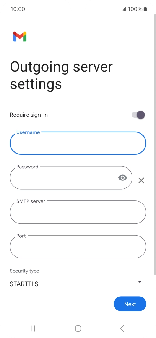 Press the field below 