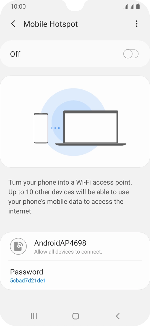 Press the menu icon.