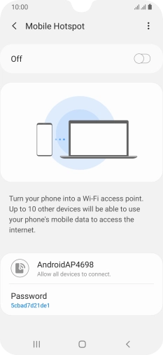 Press the menu icon.
