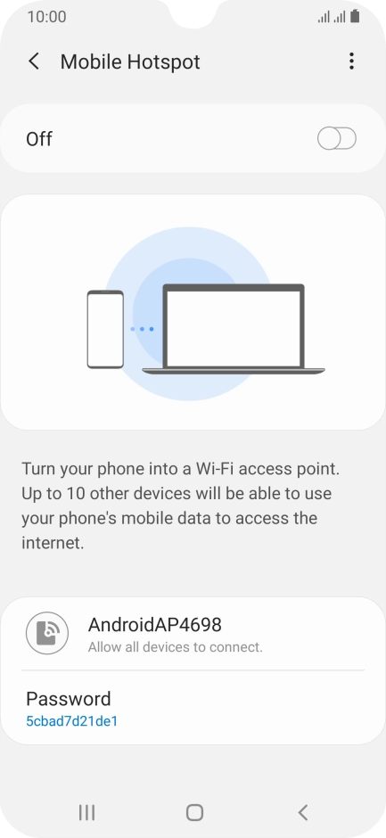 Press the menu icon.