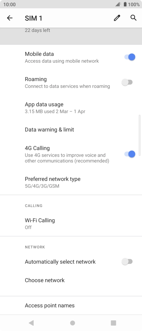 Press the indicator next to 