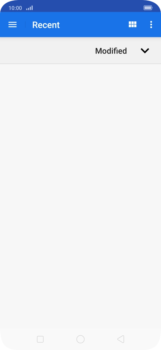 Slide your finger right starting from the left side of the screen.