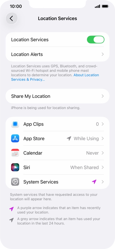 Press the required app.