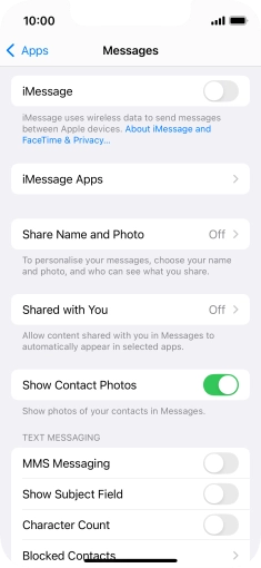 Press the indicator next to 
